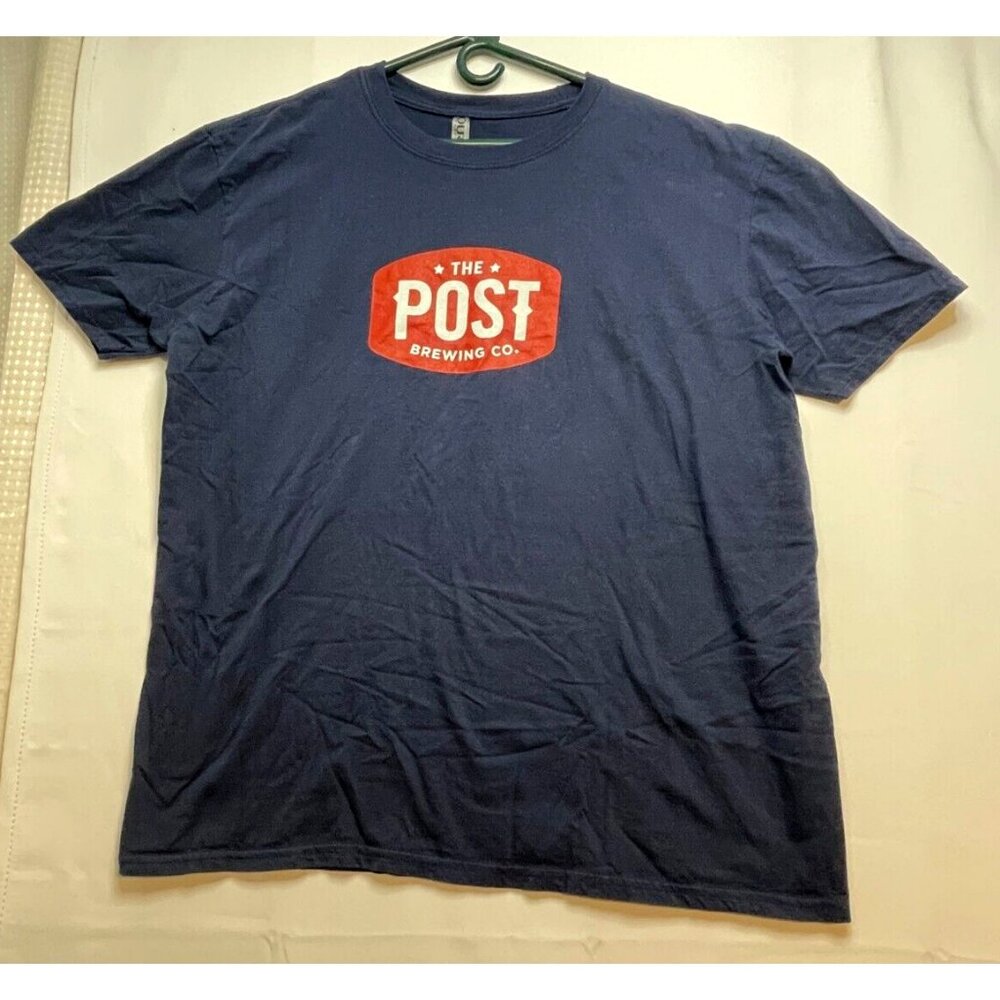 The Post Brewing shirt mens XL short sleeve chicken beer Ouray Sportswear blue